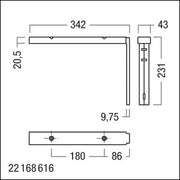 Zumtobel Group - Mechanisches Zubehör/Ersatzteile für Leuchten Anbauwinkel CROSSIGN #22171528