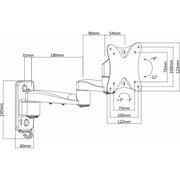 E+P Elektrik - Halterung für Audio-/Videosysteme Wandhalterung,neig/schwenk WHS 223 sw