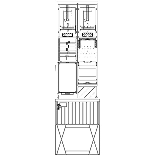 Elsta Mosdorfer - Zähler-Komplettschrank Zähleranschlusssäule ZS342.S4.12 A340 S4 2Z 3.HZ 12TE