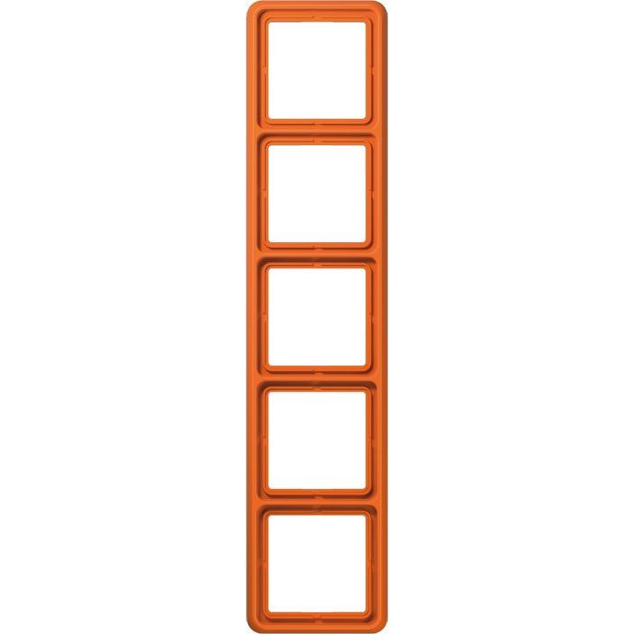 Jung - Abdeckrahmen Rahmen 5-fach orange CD 585 WU O waage/senkrecht