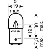 Osram - Fahrzeuglampe Kugellampe 5626 5W 24V Ba15d − 10 Stück