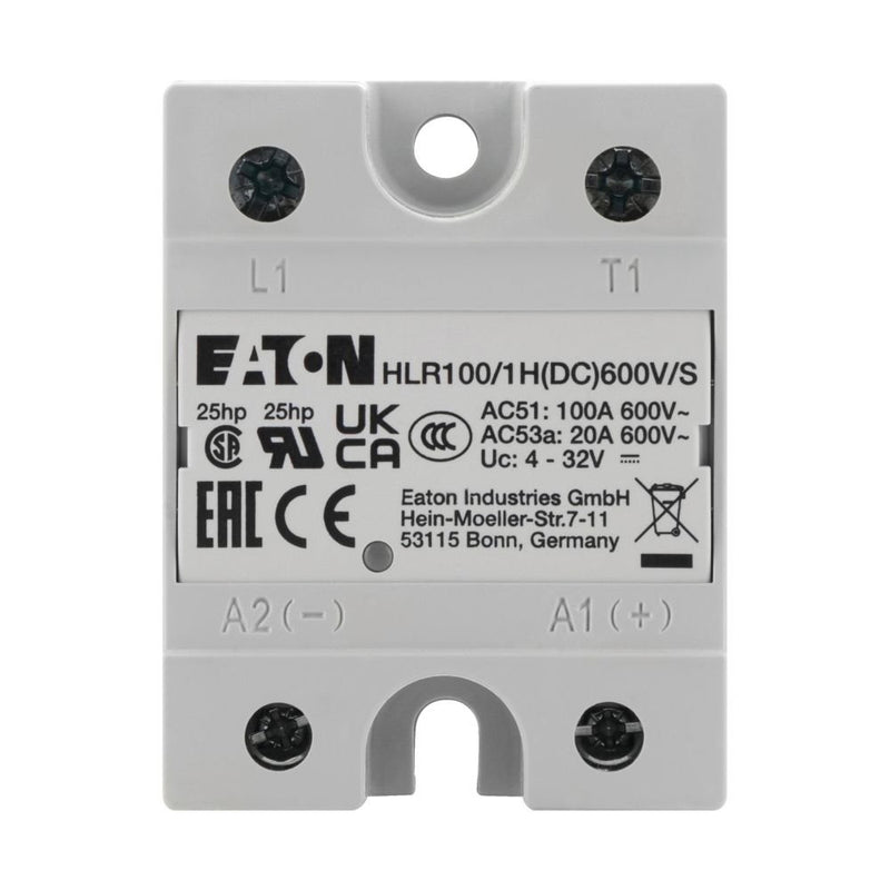 Eaton - Halbleiterrelais Halbleiterrelais, Hockey HLR100/1H(DC)600V/S Puck, 1-phasig, 100