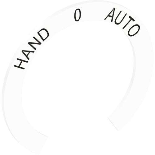 Stahl - Bezeichnungsschild für Befehlsgeräte Schild 8602/3 240477 30,8 Hand 0 Auto
