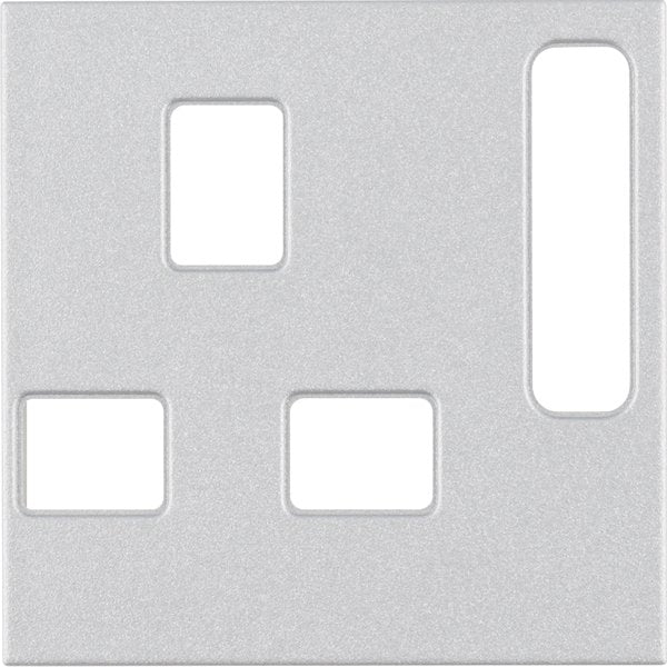 Berker - Zubehör/Ersatzteile für Installationsschalterprogramme Zentralstück British Std. 3313071404 B.7 Alu