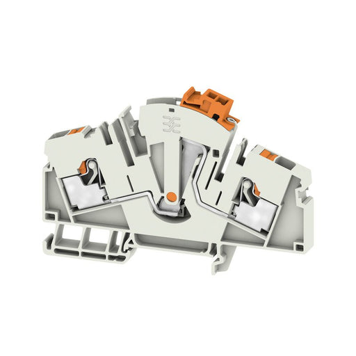 Weidmüller - Trenn- und Messtrenn-Reihenklemme Klemme ATTB 6 LTGY PUSH IN, 6 mm² − 50 Stück