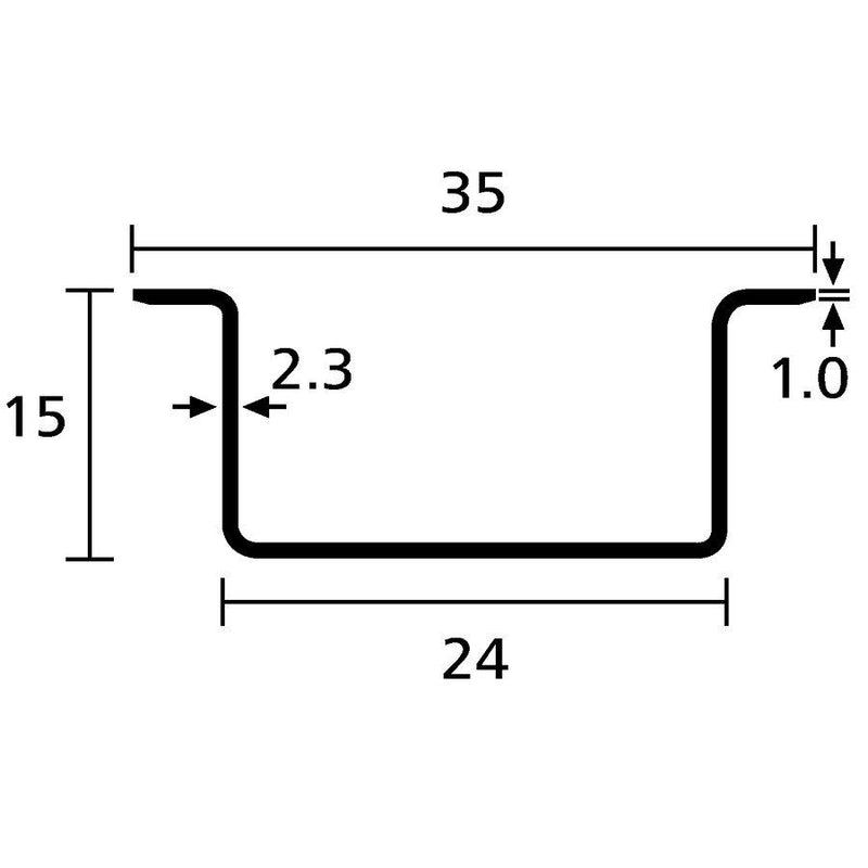 HellermannTyton - Tragschiene DELTA-5/BV bandverzinkt 20m − 20 Meter