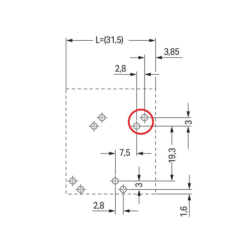 WAGO - Leiterplattenklemme 2-Leiter-Leiterplattenkle. 746-2304 10mm² − 32 Stück