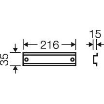 Hensel - Tragschiene FP TS 27 216mm lang