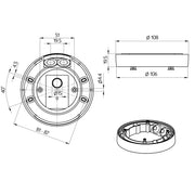 BEG Brück Electronic - Zubehör/Ersatzteile für Bewegungsmelder Montageset IP54 93752 verkehrsweiß