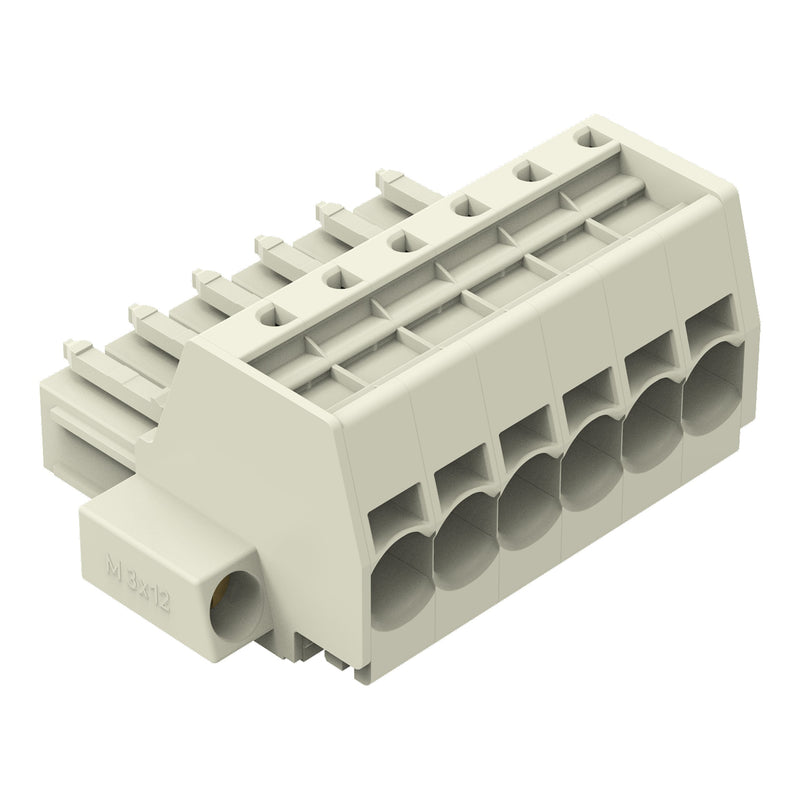 WAGO - Ein- und mehrpolige Klemmenleiste 1-Leiter-Federleiste 831-3106/107-000 CAGECLAMP,10mm²,lgr − 12 Stück