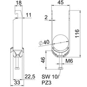 OBO Bettermann - Bügelschelle BS-U2-M-40 FT 2-fach − 50 Stück