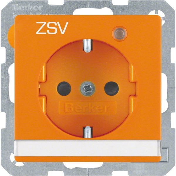 Berker - Steckdose SCHUKO-Steckdose or samt 41106014 Kontroll-LED