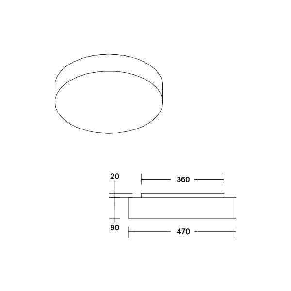 Brumberg Leuchten - Decken-/Wandleuchte Anbauleuchte mit Schirm 58215744