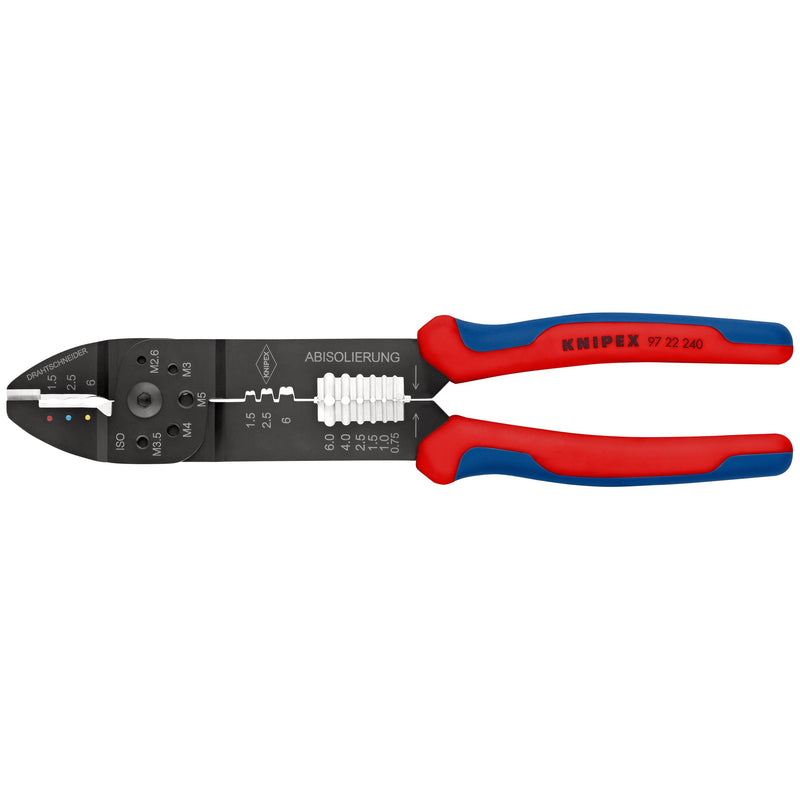 Knipex - Presswerkzeug Kabelschuhe/Verbinder, Aderendhülsen, Schirmanschluss Crimpzange 97 22 240 SB 240mm