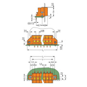 WAGO - Leiterplattensteckverbinder Leiterplattenklemme 231-636/017-000 2,5mm² − 50 Stück