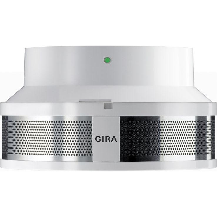 Gira - Brandmelder Rauchwarnmelder 233702 + Dual Sockel 230V