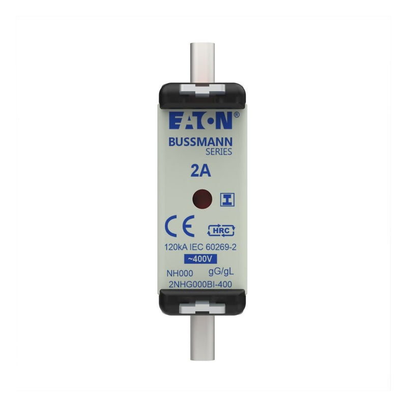 Eaton - Messersicherung Sicherungseinsatz Nieders. 2NHG000BI-400 2A AC 400V 120kA − 3 Stück