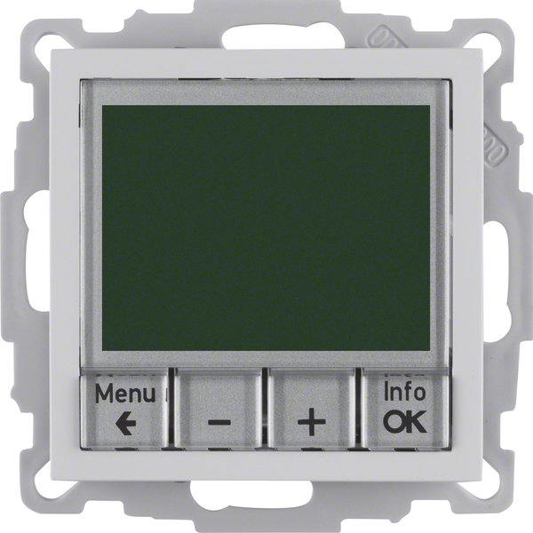 Berker - Raumthermostat/Uhrenthermostat Temperaturregler alu matt 20441404 mit Schließer