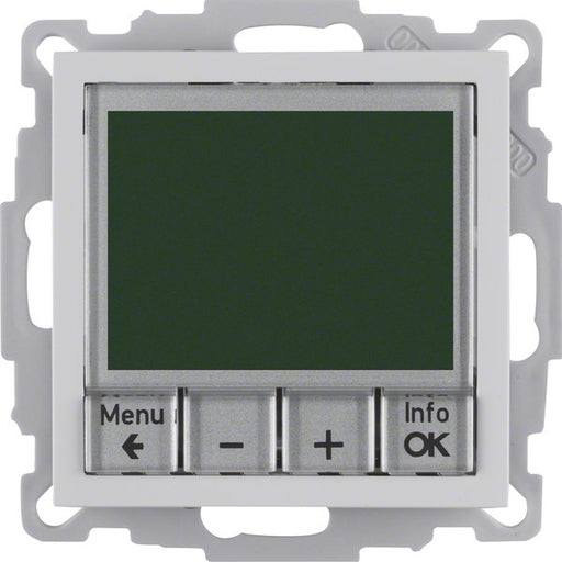 Berker - Raumthermostat/Uhrenthermostat Temperaturregler alu matt 20441404 mit Schließer