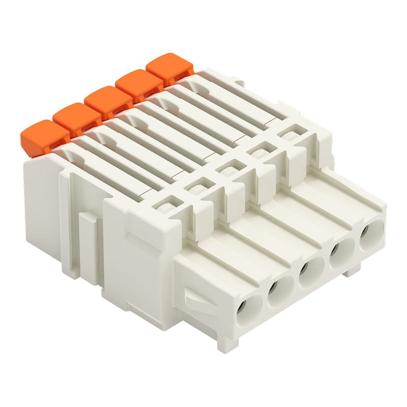 WAGO - Kabelsteckverbinder für Leiterplattensteckverbinder 1-Leiter-Federleiste,Hebel 2734-1105/327-000 PushinCAGECLAMP,lgr − 100 Stück
