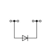 WAGO - Bauelement-Reihenklemme Bauelementklemme 2202-1411/1000-410 m. Diode 1N4007,grau − 100 Stück