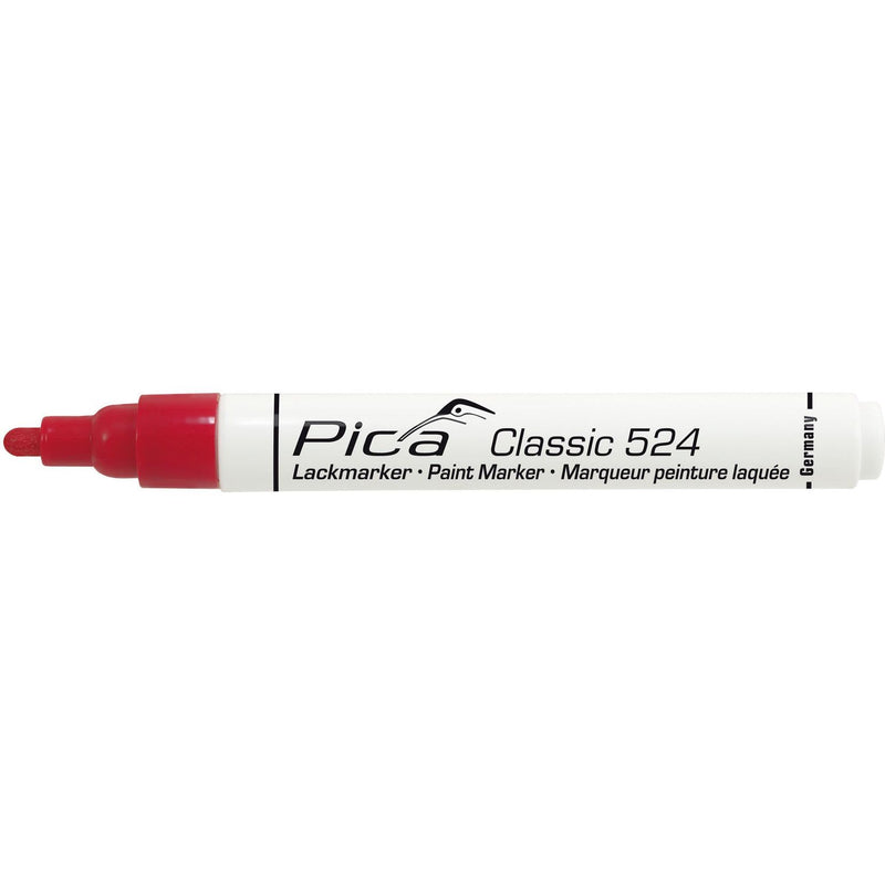Pica-Marker - Markierungsstift Lack-/Industriemarker 524/40 rot − 10 Stück