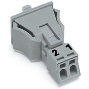 WAGO - Geräteanschluss für steckbare Gebäudeinstallation Snap-In-Stecker 890-752 2-polig,Kod. B,grau − 50 Stück