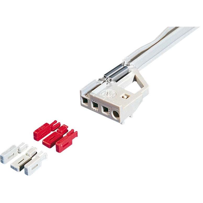 Heitec - Befestigungsteil für Baugruppe mit Rastermaß 482,6 mm (19 Zoll) Codierpins 3684.325 (VE100) grau