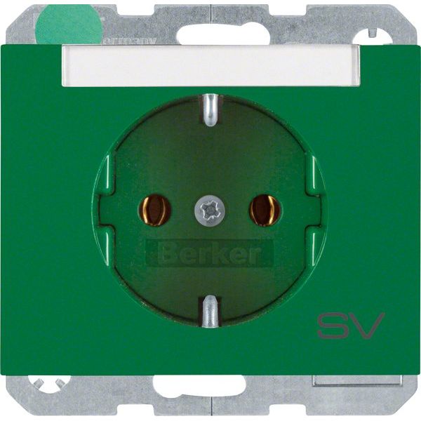 Berker - Steckdose SCHUKO-Steckdose gn 47397113 m.Beschriftungsfeld