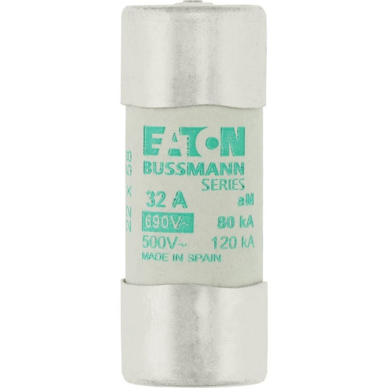 Eaton - Zylindrische Sicherung Sicherungseinsatz Nieders. CYL AM 22,#C22M32S 32A AC 690V 80kA − 10 Stück