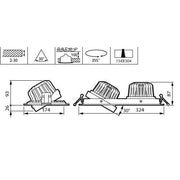 Philips Lighting - Downlight/Strahler/Flutlicht 3D-LED-Leuchte GD352B 27S #58834900 830