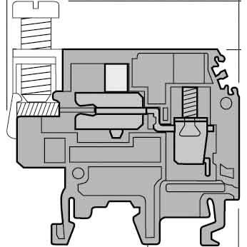 Krüger-Werke - Neutralleitertrenn-Reihenklemme Klemme M 10/10.NT bl − 50 Stück
