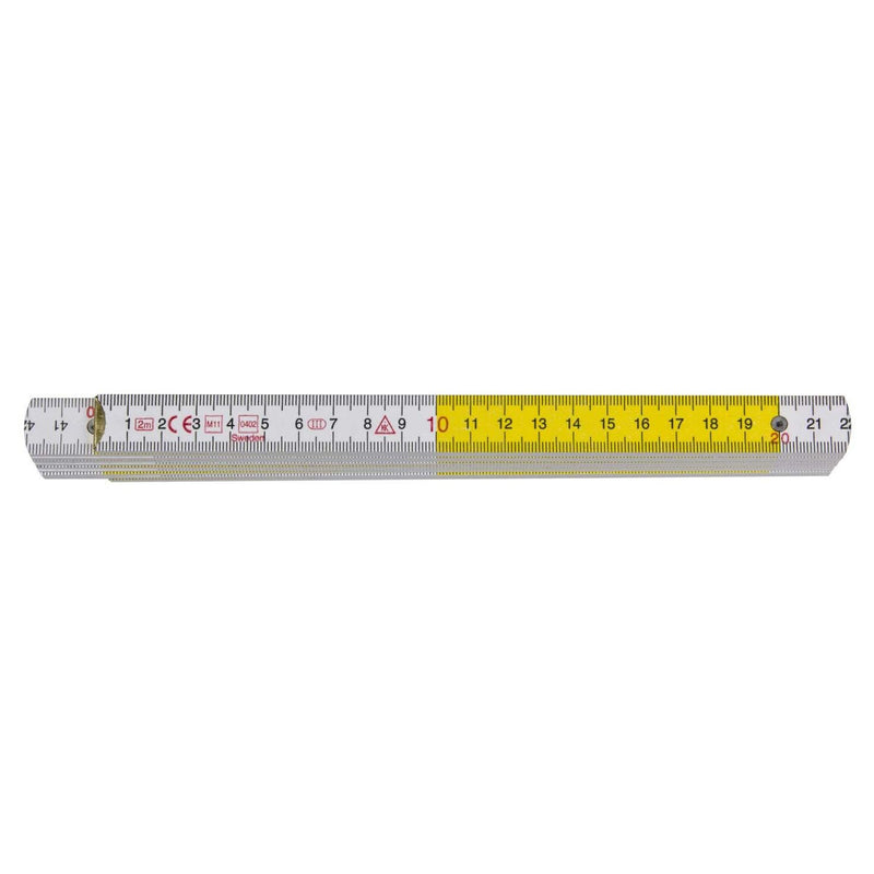 Hultafors - Gliedermaßstab Gliedermassstab H4003WG rote Dezimalen,ws/ge − 10 Stück
