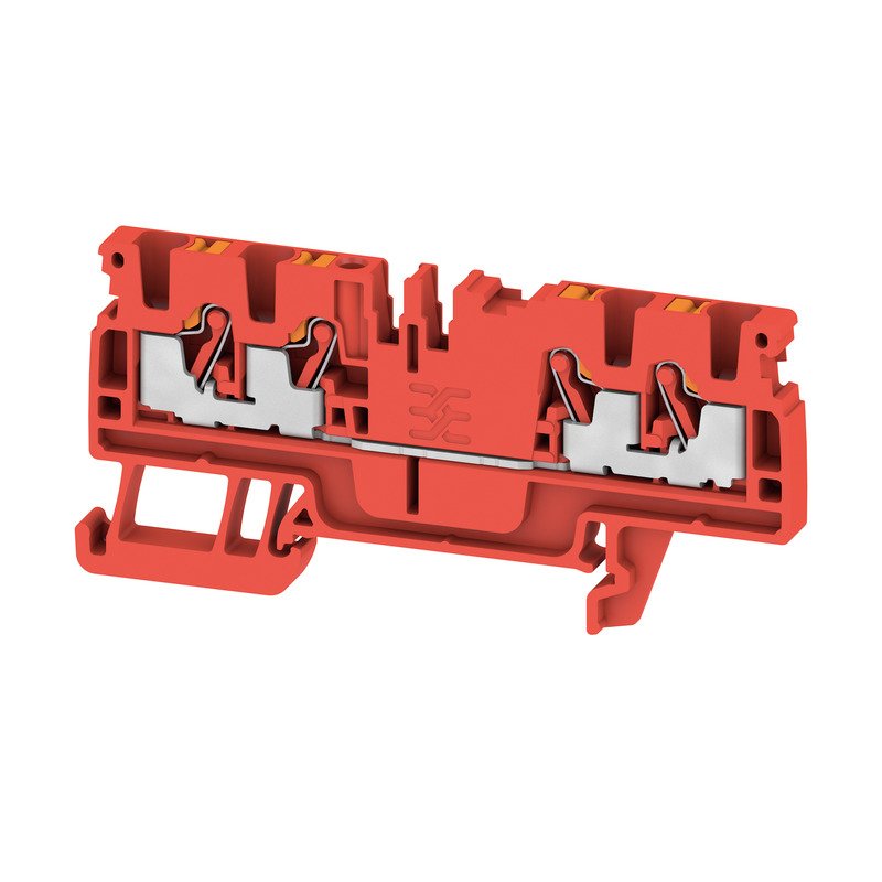 Weidmüller - Durchgangs-Reihenklemme A4C 2.5 RD PUSH IN, 2.5 mm² − 100 Stück