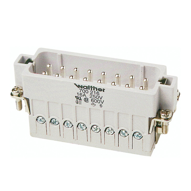 Walther Werke - Kontakteinsatz für Rechtecksteckverbinder Stifteinsatz A16 700216 0,5-2,5qmm 20-14AWG