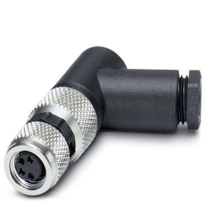 Phoenix Contact - Rundsteckverbinder, feldkonfektionierbar (Industriesteckverbinder) Steckverbinder SACC-M 8FR-4CON-M-SW 4-polig Bu/gew M8