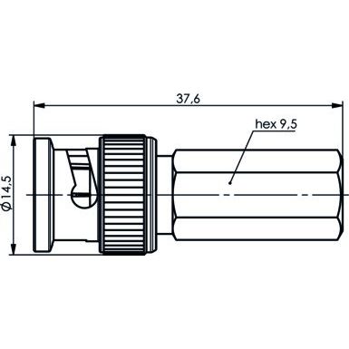 Telegärtner - Koax-Steckverbinder BNC-Kabelstecker Twist-On 100023451 G2 (RG-59B/U)