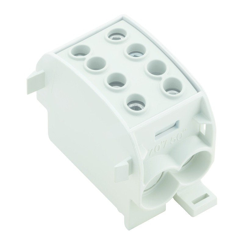 Weidmüller - Durchgangs-Reihenklemme Hauptleitungsabzweigklemme WPD 103 2X70/2X50 GY W-Reihe, TS 35 − 3 Stück