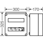 Hensel - Verteilerbaugruppe mit Leistungsschalter Ergänzungsgehäuse Mi AE 5700