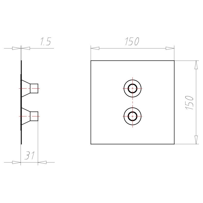 Kaiser - Zubehör/Ersatzteile für Dose/Gehäuse für Montage in der Wand/Decke Doppel-Rohrmanschette 9059-55 D15-22mm