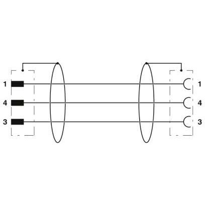 Phoenix Contact - Konfektioniertes Sensor-Aktor-Kabel Sensor-/Aktor-Kabel SAC-3P-M8MR/#1406049 − 50 Stück