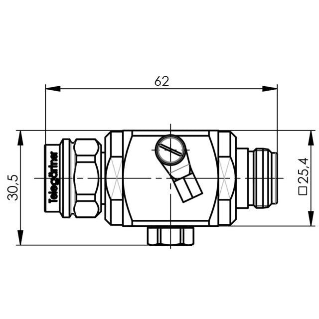 Telegärtner - Überspannungsableiter für Informations-/MSR-Technik N-Überspannungsableiter 100024242 (M-F) 90V 50Ohm