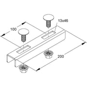 Niedax - Verbinder für Stiel/Profilschiene Schienen-Stoßverbinder SSV 4141 F