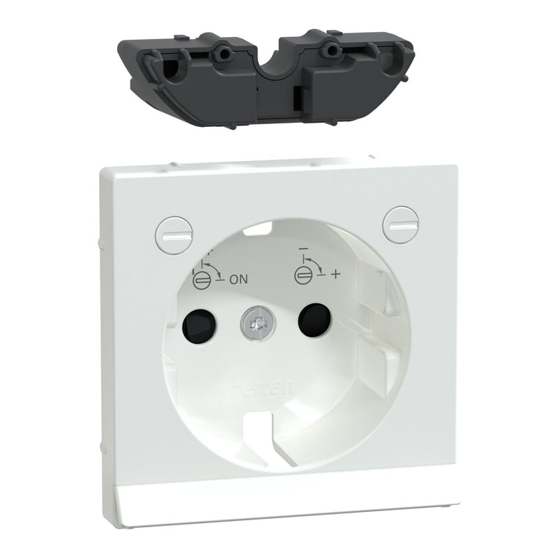Merten - Abdeckung/Bedienelement für Installationsschalterprogramme Zentralplatte aws/gl MEG2334-0325 f.Steckdose LED