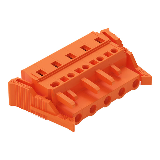 WAGO - Kabelsteckverbinder für Leiterplattensteckverbinder 1-Leiter-Federleiste 231-705/037-000 CAGECLAMP,2,5mm²,or − 50 Stück