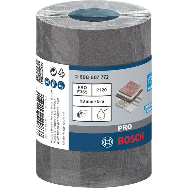 Bosch - Schleifpapier/Schleifvlies PRO C355 Schleifrolle, 2608607772 93 mm, 5 m, G120
