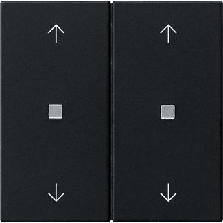 Gira - Abdeckung/Bedienelement für Installationsschalterprogramme Wippe 2-fach 5386005 Schwarz