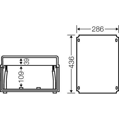 Hensel - Einbauplatte für Befehlsgeräte Einbauplatte Mi EP 03 f. Fronttafelinstr. − 1 Stück
