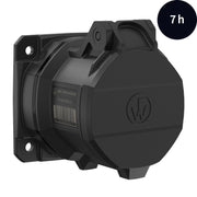 Walther Werke - CEE-Anbausteckdose (IEC 60309) CEE NEO Anbaudose gerade FW430407CC 32A 4P 7h IP54