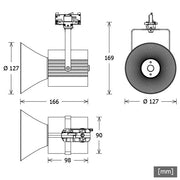 LTS Licht&Leuchten - Downlight/Strahler/Flutlicht LED-Stromschienenstrahler TIMT202927WFD.STEsc 927, DALI, esche